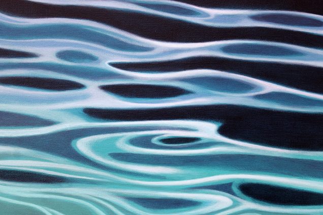 Close of sea surface painting