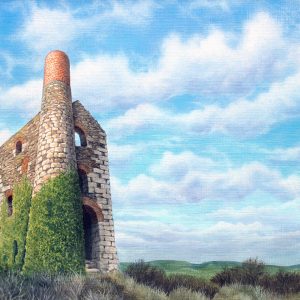 Acrylic painting of Wheal Uny, Cornwall