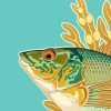 Ballan Wrasse print of an original painting.