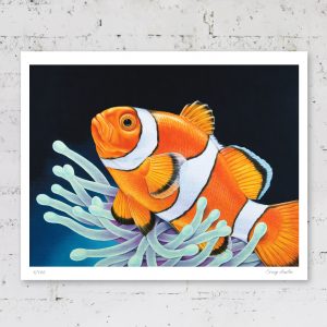 Clownfish and sea anemone print