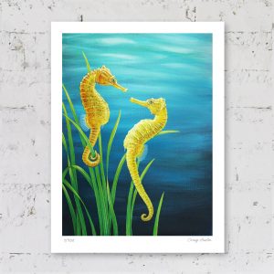 Seahorses paintng
