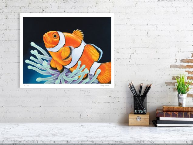 Limited edition print of clownfish