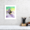 Bumble bee print in a white frame