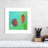 Discus fish print in a white frame