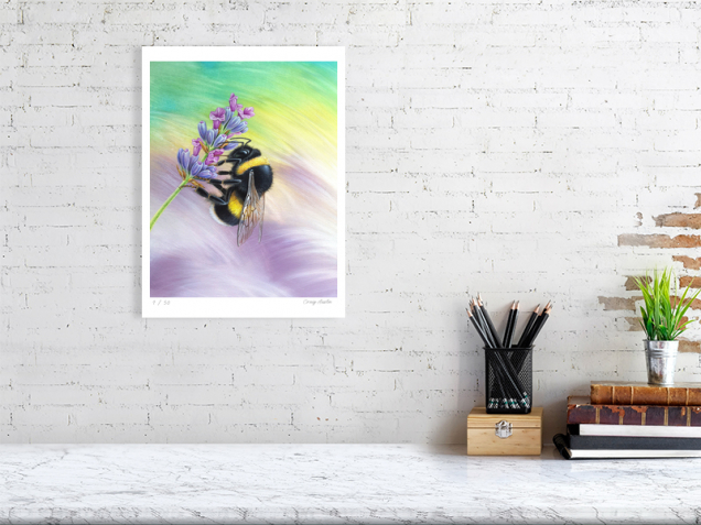 Limited edition print of a bee