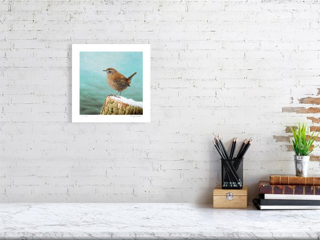 Signed limited edition print of a wren