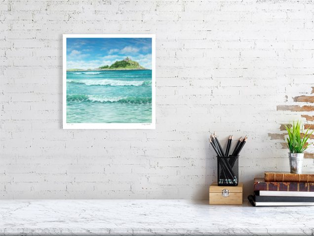 Signed limited edition print of St Michaels' Mount, Cornwall