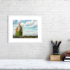 Tin mine print in a white frame