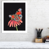 limited edition print of a peacock butterfly