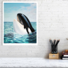 Signed print of an orca whale