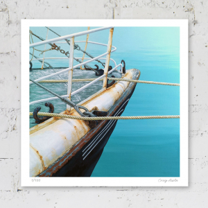 Signed print of a fishing trawler
